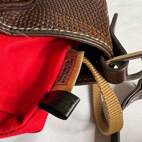 DOONEY & BOURKE Barlow Lizard Chocolate Brown Embossed Genuine Leather Satchel - Picture 12 of 16